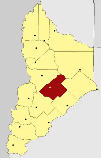 Департамент  Сапала на карте