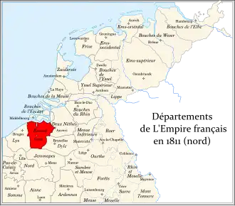 Департамент Эско на территории исторических Нидерландов в 1811 году