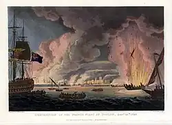 Destruction of the French fleet at Toulon