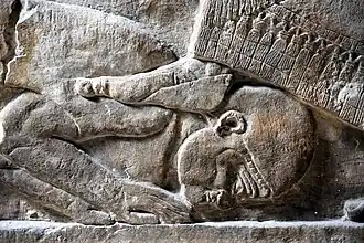 Возможный портрет Ганнона. Деталь рельефа Тиглатпаласара III (WA 118933).