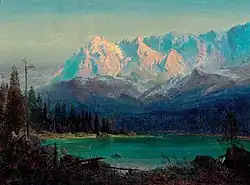 Немецкий горный пейзаж с озером 2.