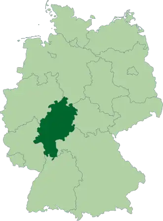 Земля Гессен на карте