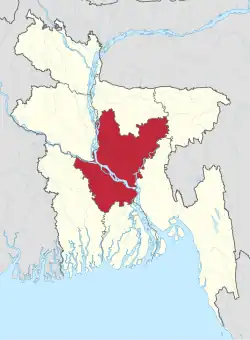 Дакка на карте