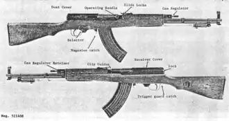 Автомат Тип 63 справа и слева