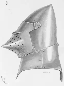 Гранд-бацинет. Иллюстрация из книги Иммануила Виолле-Ле-Дюка