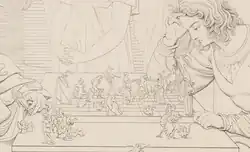 Мориц Ретч. Шахматисты, 1831 (офорт, деталь)