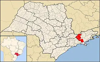 Расположение епархии Сан-Жозе-дус-Кампуса