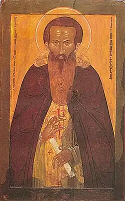 Икона прп. Дионисия из Кирилло-Белозерского монастыря (конец XVII в.)