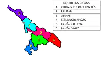 Оса на карте