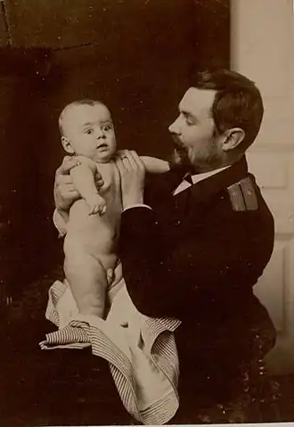 Дитерихс Владимир Константинович с сыном, 1891 г.