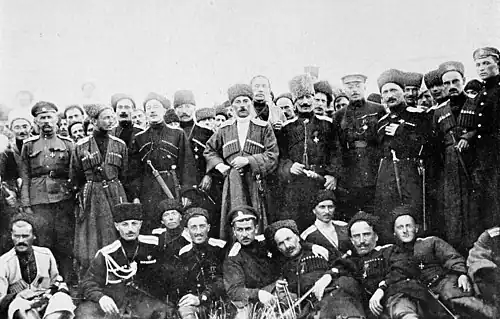 Фото офицеров дивизии, опубликованное во французской газете, 1917 год.