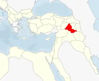 Эялет КурдистанНазвание региона до 1864 года  Вилайет Диярбекир на карте