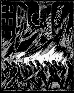 «И вьюга пылит им в очи дни и ночи напролёт…» Ксилогравюра к поэме А. А. Блока «Двенадцать», 1926 г.