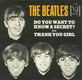 Обложка сингла The Beatles «Do You Want to Know a Secret» (1964)