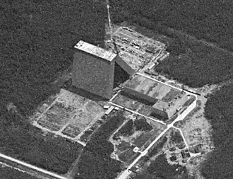 Приёмная часть РЛС "Дунай-3М". Снимок выполнен американским спутником-разведчиком KH7 в 1967 году.