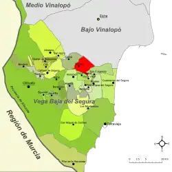 Расположение муниципалитета Долорес на карте провинции