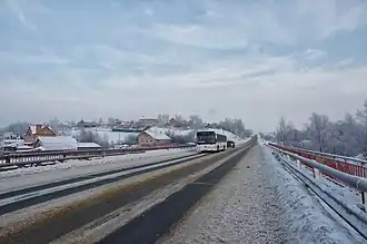 Вид на Новосъяново с шоссе