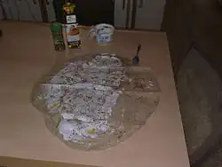 Друзская пита в процессе приготовления