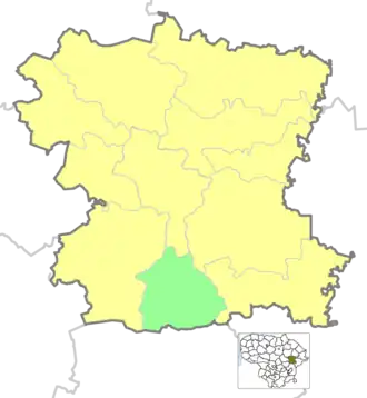 Дубингское староство на карте