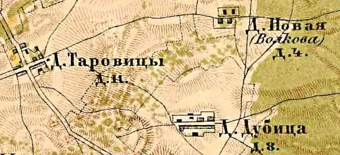 План деревни Таровицы. 1885 год