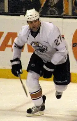 Дастин Пеннер в составе Эдмонтон Ойлерз в 2009 году