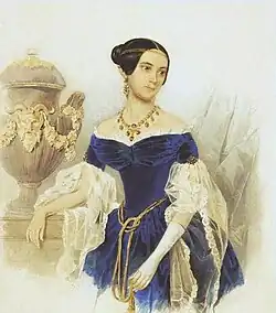 Екатерина Петровна Раевская, ур. Киндякова (1812-1839), жена А. Н. Раевского, дочь Александра Львовича Киндякова.