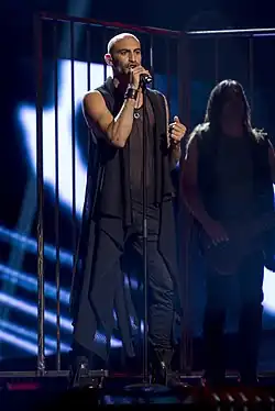 Франсуа Микелетто на репетиции перед первым полуфиналом «Евровидения-2016»