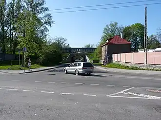 Перекрёсток с улицей Роху