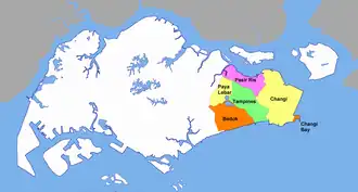 Восточный регион на карте