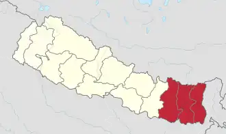 Восточный регион на карте