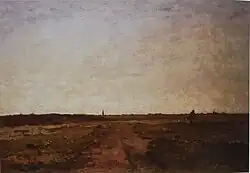 Равнина в Кепмене с пастухом и стадом