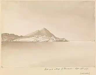 Вид на крепость с моря, 1857 год