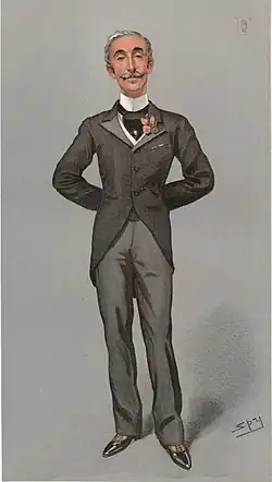 Сассун в карикатурном изображении Шпиона (Лесли Уорд) в журнале Vanity Fair, февраль 1900 года.