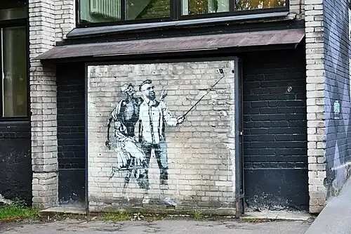 Граффити Эдварда фон Лынгуса «Танец смерти с Эндлом или палка Эндля»