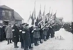 Ветераны Эстонской освободительной войны на освящении флага, 1931-1934 гг.