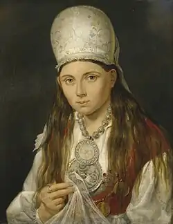 Эстонская девушка в национальном костюме, 1852, Эстонский художественный музей