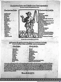 Флюгблатт. Германия. 1525