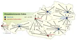 Расположение EKO Cobra в Австрии