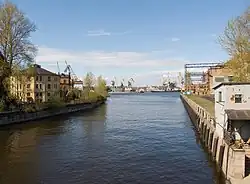 Екатерингофка, вид в сторону Невы с Рижского (Екатерингофского) моста