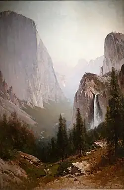 Томас Хилл. Эль-Капитан и водопад Бридал-Вейл, долина Йосемити