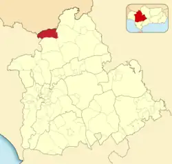 Расположение муниципалитета Эль-Реаль-де-ла-Хара на карте провинции