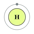 Hydrogen's electron configuration is 1.