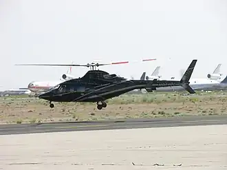 Bell 430 авиакомпании «Elite Helicopters» в аэропорту Мохаве.