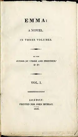 Первое издание «Эммы», 1816 г.