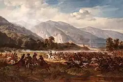 Император Александр II со свитой во время путешествия по Кавказу 1850 г. Худ. Фредерик Фриш.