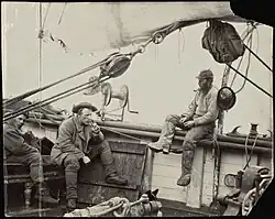 Нансен и Свердруп на ахтердеке «Фрама»