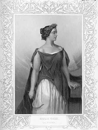 Джулия Гризи в роли Нормы (1844)