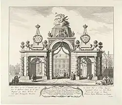 Триумфальная арка на Бейтенхоф, Гаага. 1767. Офорт