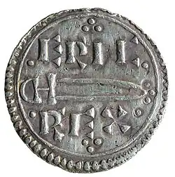 Герб на монете Эйрика Кровавая Секира