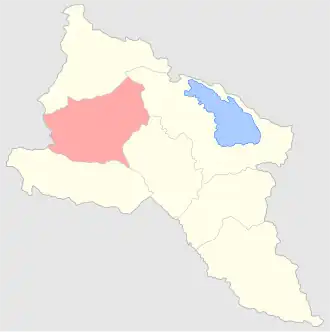 Эчмиадзинский уезд на карте